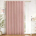 Blush Pink Total Blackout Sliding Door Curtains 96 Inches Long