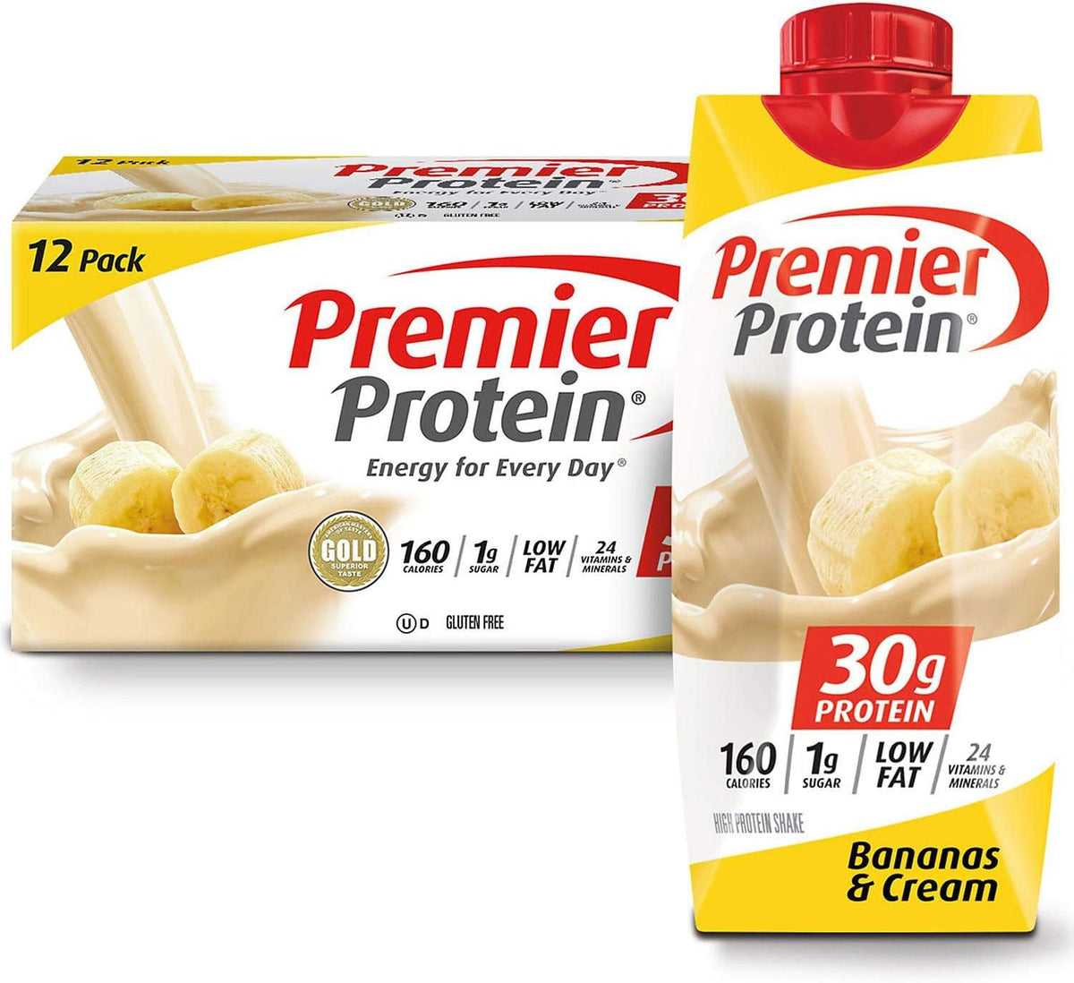 Premier Protein 30g High Protein Shake, Chocolate, 12 Pack