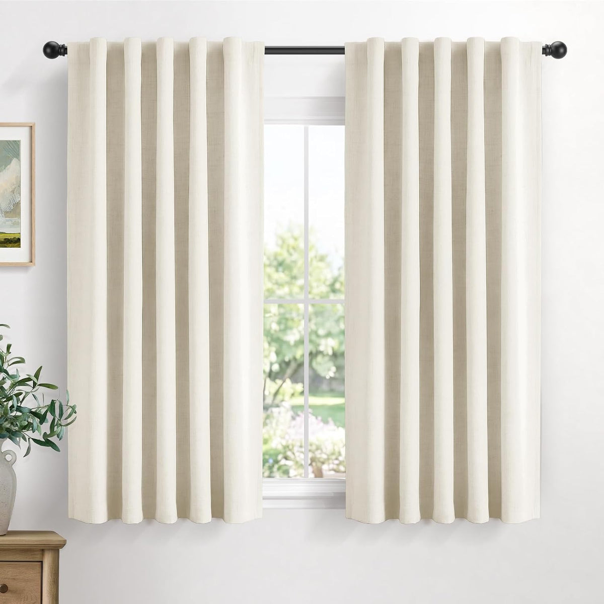 Blush Pink Total Blackout Sliding Door Curtains 96 Inches Long
