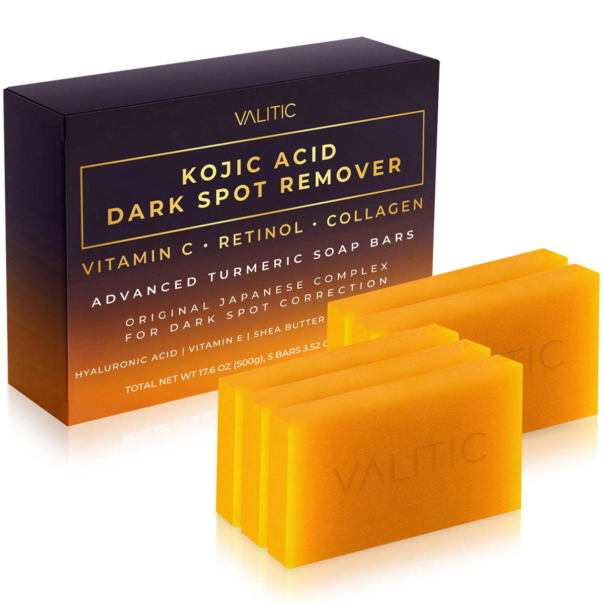 VALITIC Kojic Acid Dark Spot Remover Soap Bars, Turmeric Bar Soaps 2 Pack Father Jim Norris notebooks