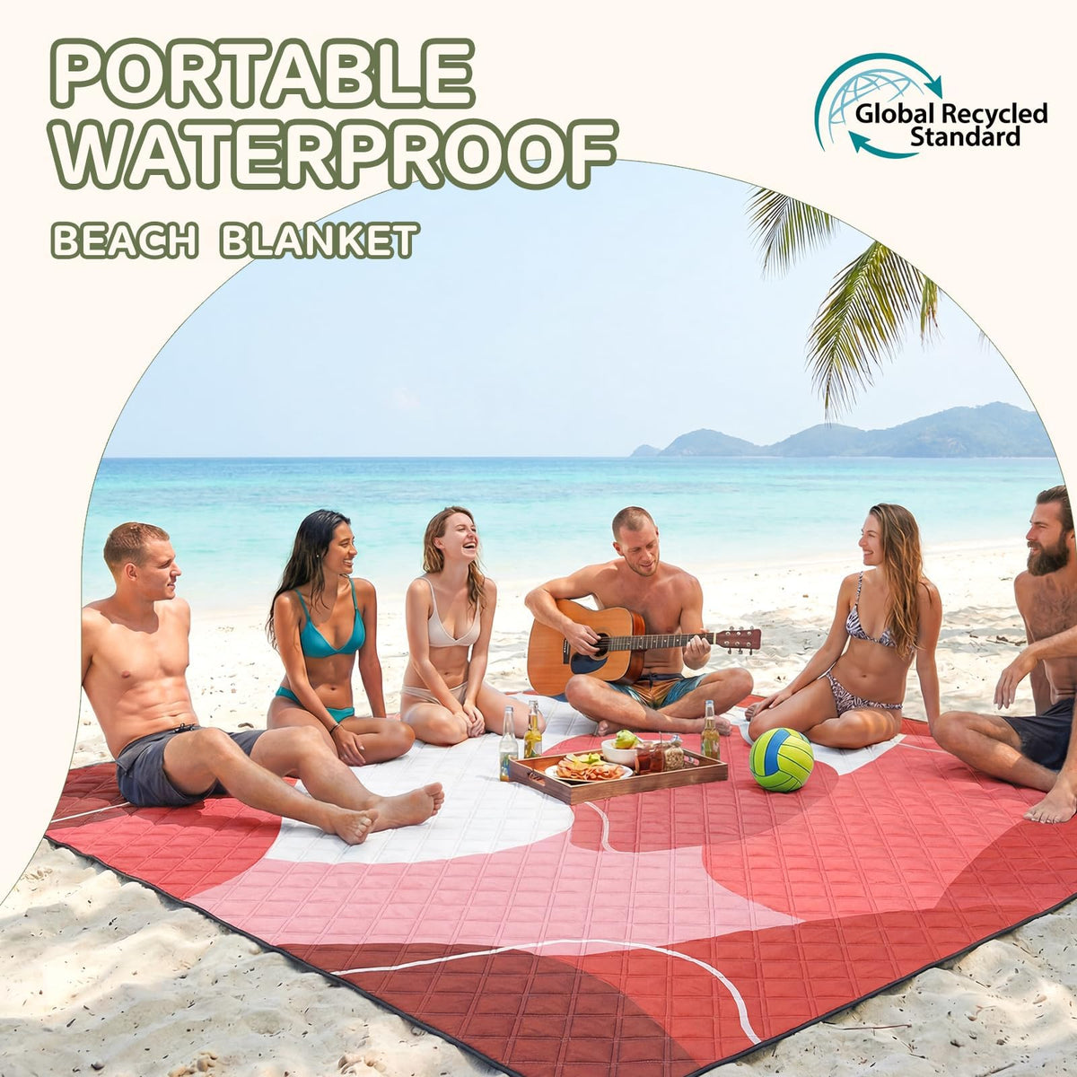 Genovega Waterproof Beach Blanket Picnic Outdoor Mat Rug Extra Large Portable Umbrella Wagon Folding Pop Tent Sun Shelter Shade Canopy Ball Cart Cool Cabana Anchor Fan Mesh Bag Tote Toallas Manta Father Jim Norris notebooks
