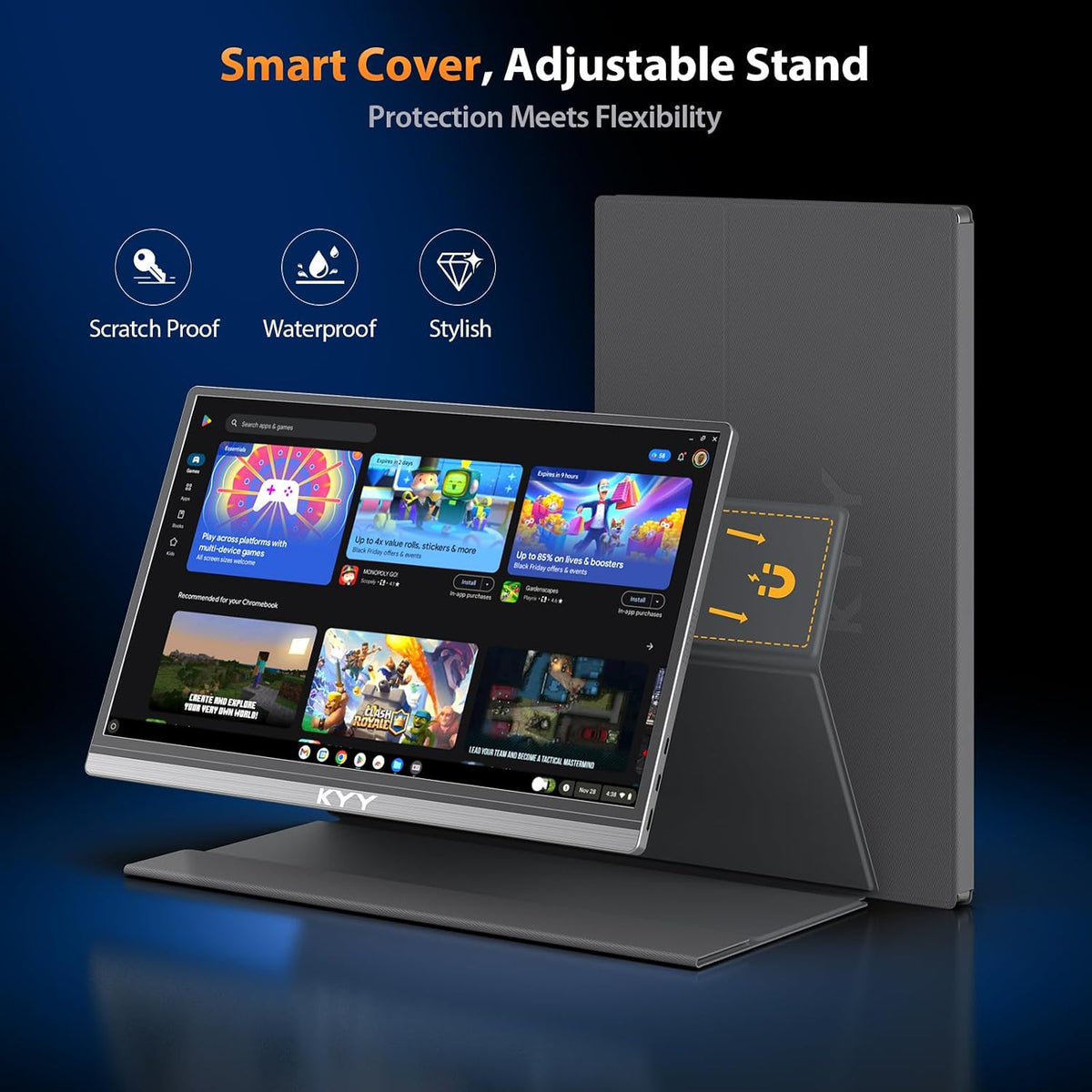 KYY Portable Monitor 15.6" 1080P Computer Monitor Screen Extender w/Cover Father Jim Norris notebooks
