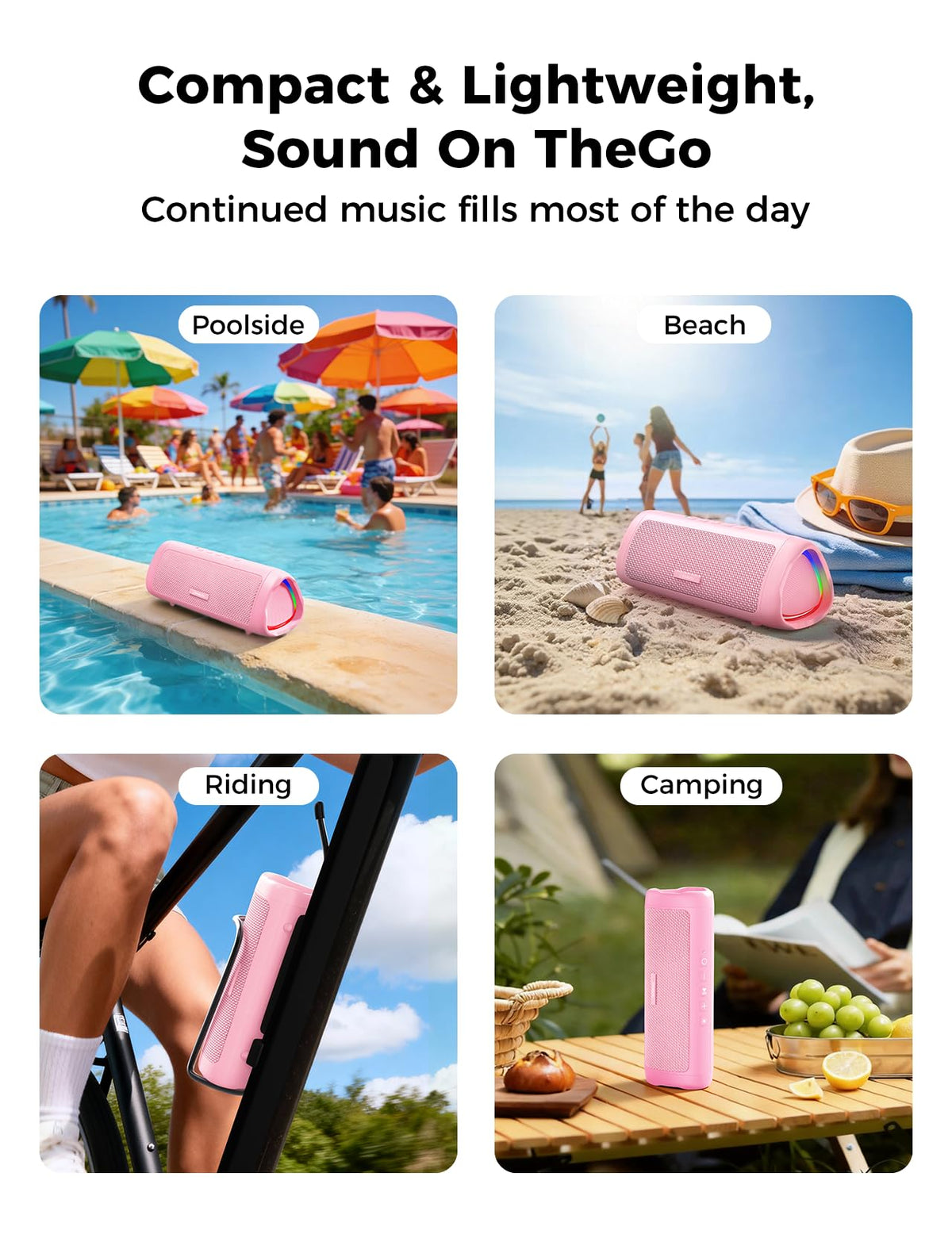 Bluetooth Speaker, 20W HD Sound, Portable Wireless, IPX5 Waterproof, Up to 24H Playtime, TWS Pairing, for Home/Party/Outdoor/Camping/Beach Essentials, Electronic Gadgets, Birthday Gift (Black) Father Jim Norris notebooks