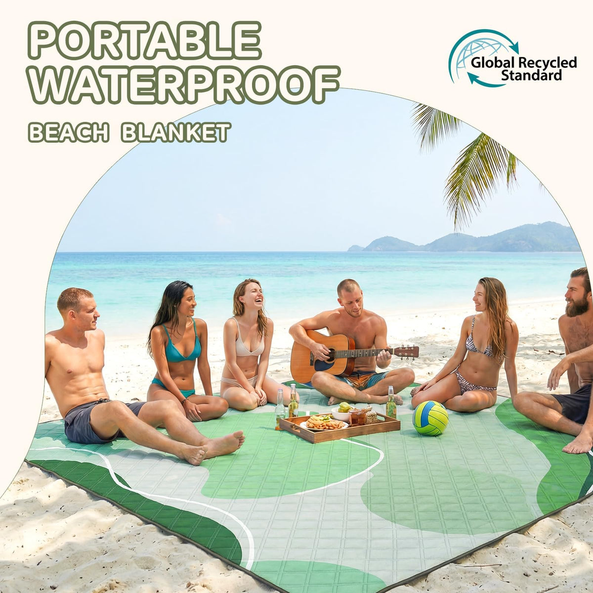 Genovega Waterproof Beach Blanket Picnic Outdoor Mat Rug Extra Large Portable Umbrella Wagon Folding Pop Tent Sun Shelter Shade Canopy Ball Cart Cool Cabana Anchor Fan Mesh Bag Tote Toallas Manta Father Jim Norris notebooks