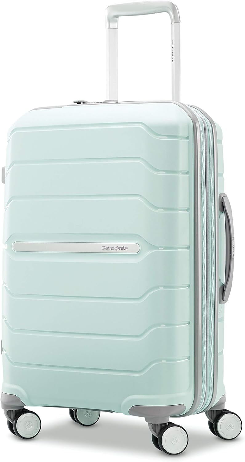 Samsonite Freeform Medium Luggage with Dual 360° Spinner Wheels - Checked Suitcase - TSA Lock, Airline-Approved - Lightweight Durable Polypropylene Expandable Hardshell - Amethyst Purple