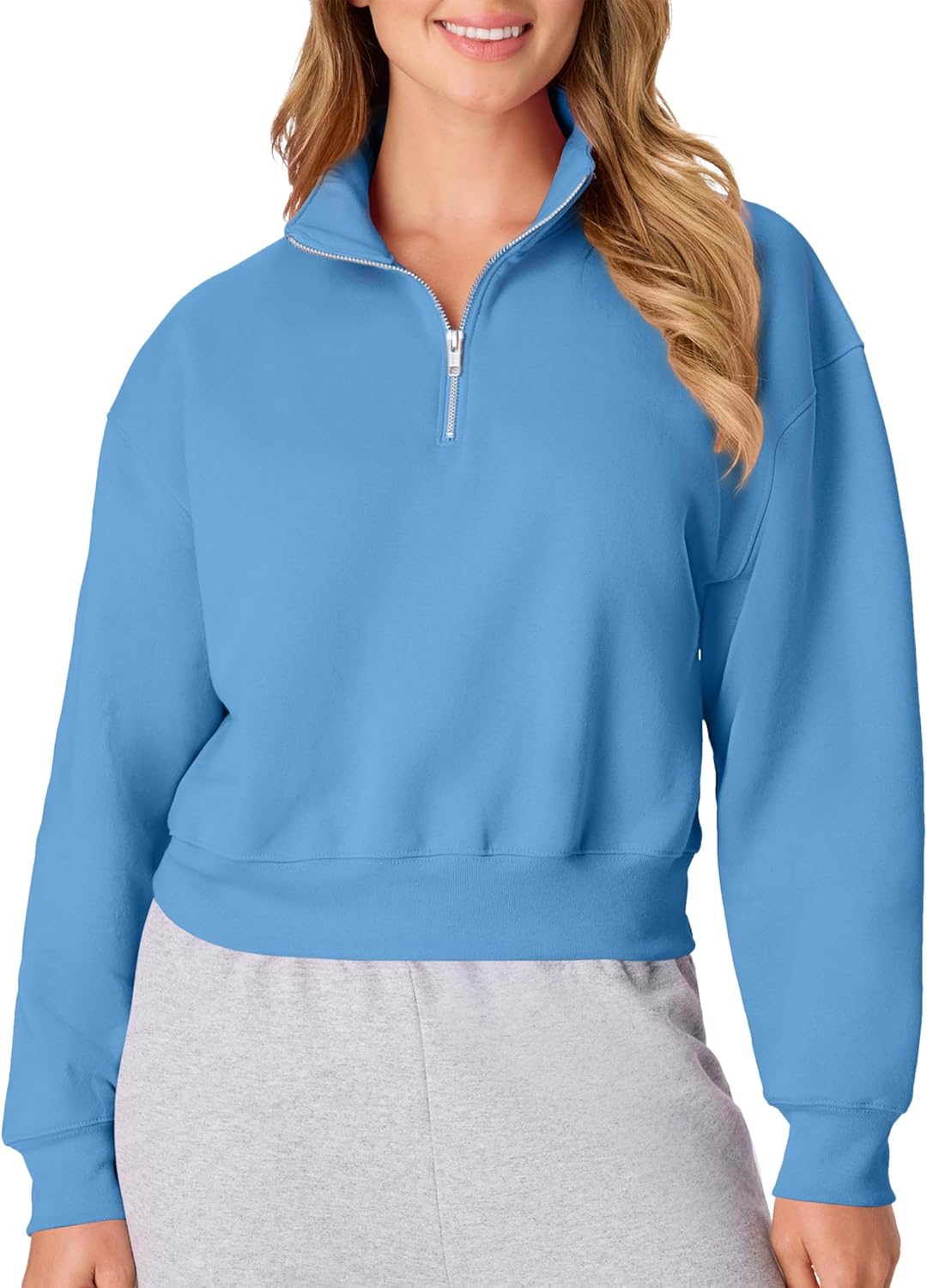 Hanes Women's EcoSmart Fleece Sweatshirt for Women, Soft Midweight - Full-Zip Hoodie, Sweatshirt, or 1/4 Zip