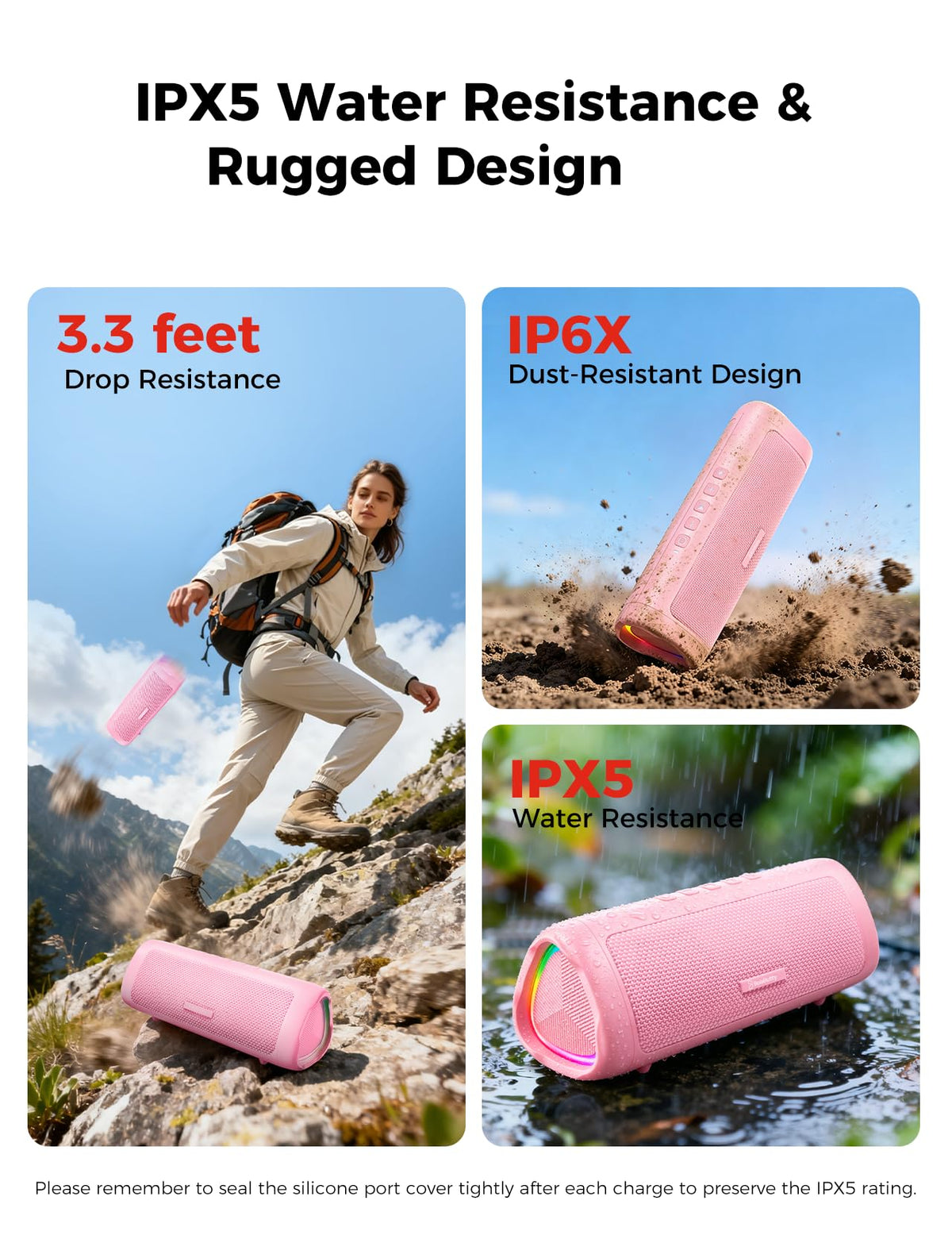 Bluetooth Speaker, 20W HD Sound, Portable Wireless, IPX5 Waterproof, Up to 24H Playtime, TWS Pairing, for Home/Party/Outdoor/Camping/Beach Essentials, Electronic Gadgets, Birthday Gift (Black) Father Jim Norris notebooks