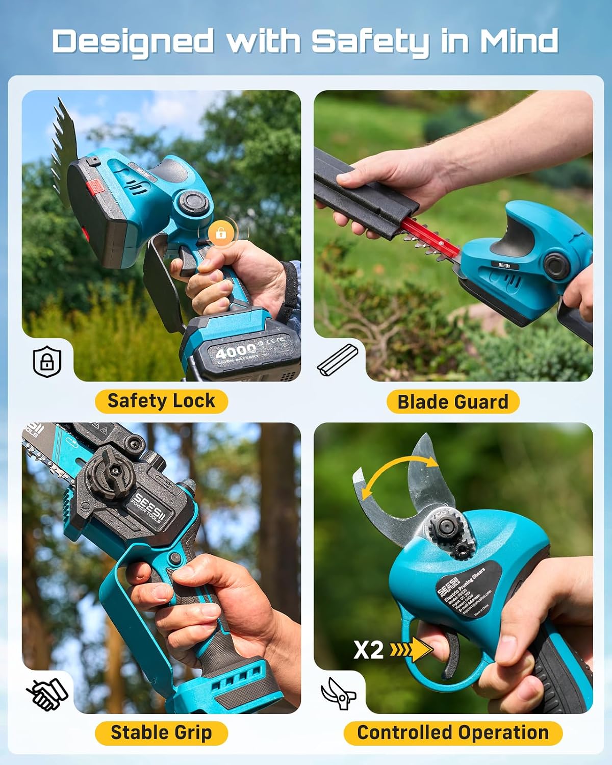 SEESII Flagship 8-Inch Cordless Mini Chainsaw, Upgraded Brushless Motor Father Jim Norris notebooks