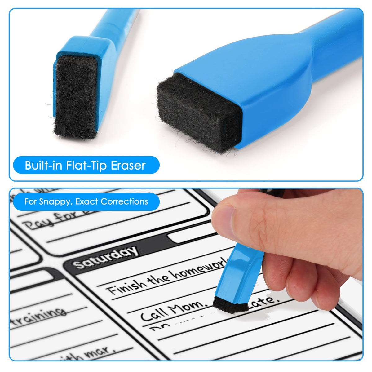 maxtek Magnetic Whiteboard Markers - 12 Count Colorful Fine Tip Dry Erase Markers with Eraser for Kids, Low Odor Thin Markers for Calendar Boards Father Jim Norris notebooks
