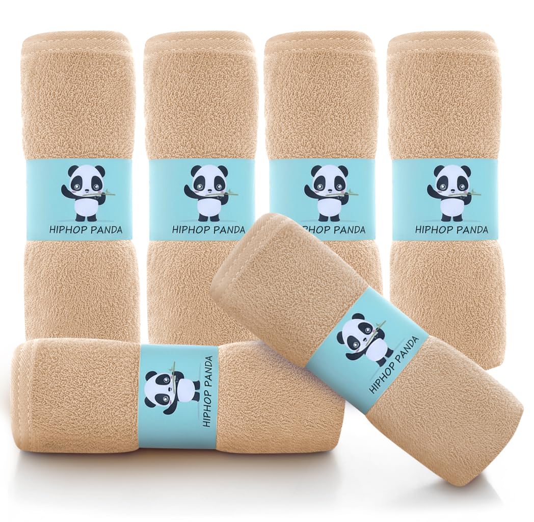 HIPHOP PANDA Ultra Soft Baby Washcloths, 2-Layer Absorbent Wash Cloths