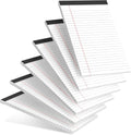 AILZFEI 6pcs Small Note Pad 5x8 College Ruled Legal Pads Paper Notepads 6 Pack Study Back Writing Pads 5 x 8 Legal Pads Perforated Narrow Ruled Pads of Paper White Father Jim Norris notebooks