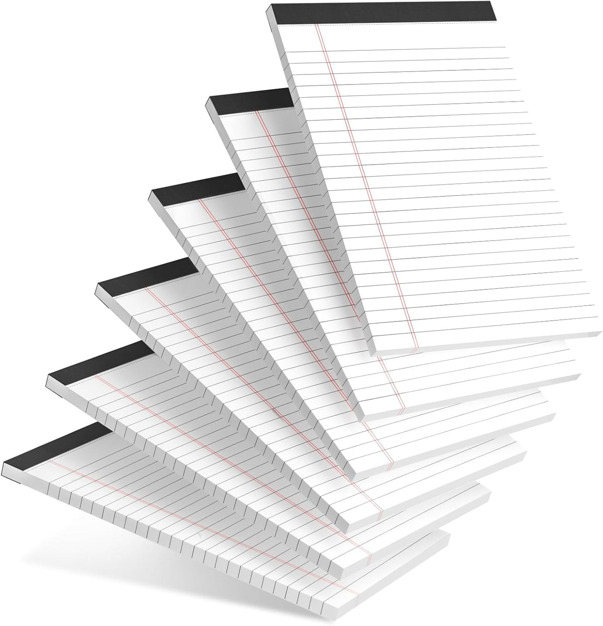 AILZFEI 6pcs Small Note Pad 5x8 College Ruled Legal Pads Paper Notepads 6 Pack Study Back Writing Pads 5 x 8 Legal Pads Perforated Narrow Ruled Pads of Paper White Father Jim Norris notebooks