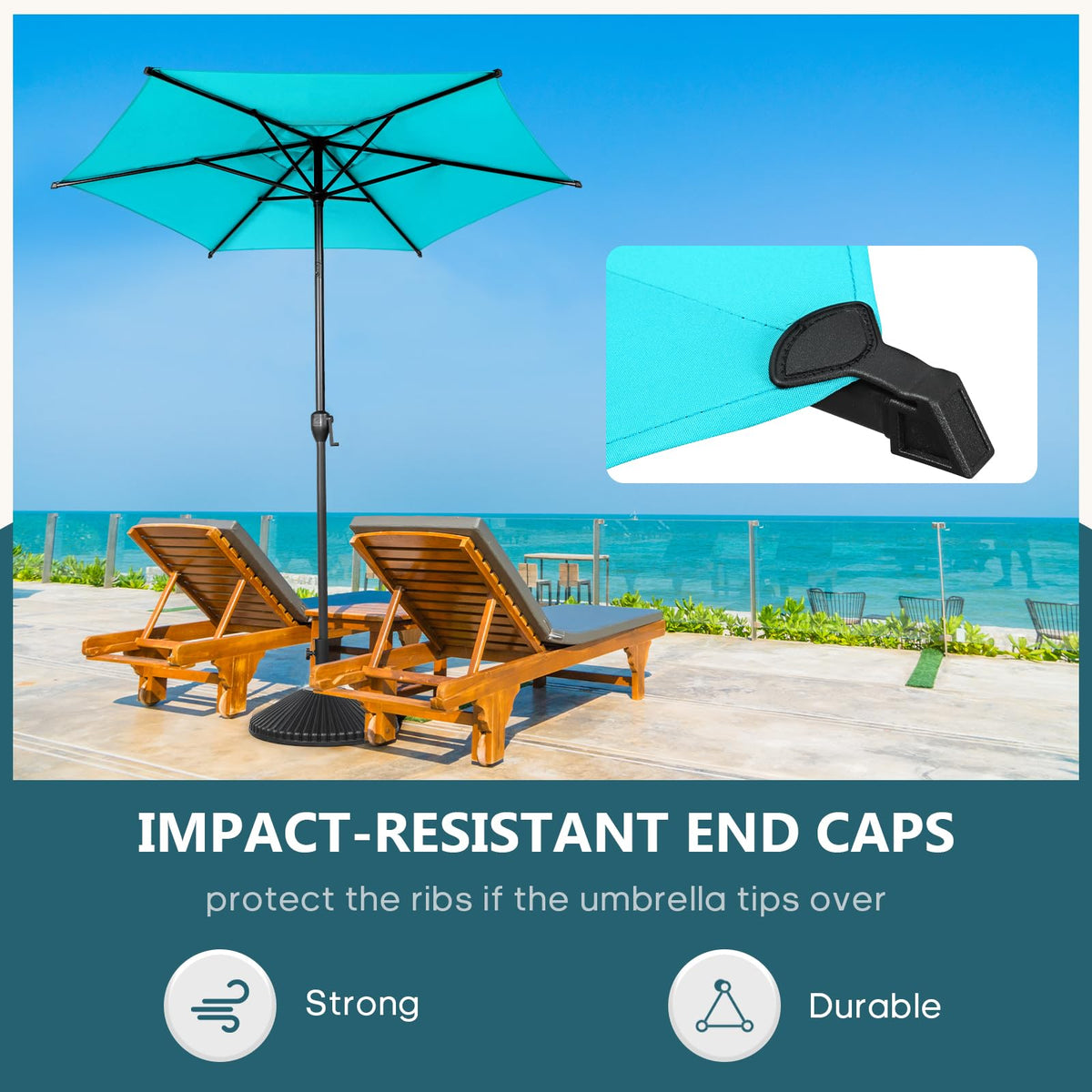 Abba Patio 7.5FT Lyon Outdoor Patio Umbrella Outdoor Table Umbrella with Push Button Tilt and Crank Market Umbrella 6 Sturdy Ribs UV Protection Waterproof for Garden Deck Backyard Pool Grey Father Jim Norris notebooks