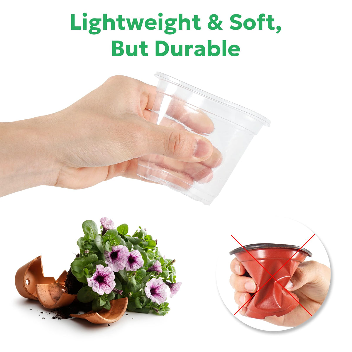 Bluepro Clear Nursery Pots with Humidity Domes, 4 Inch, 30-Pack Father Jim Norris notebooks