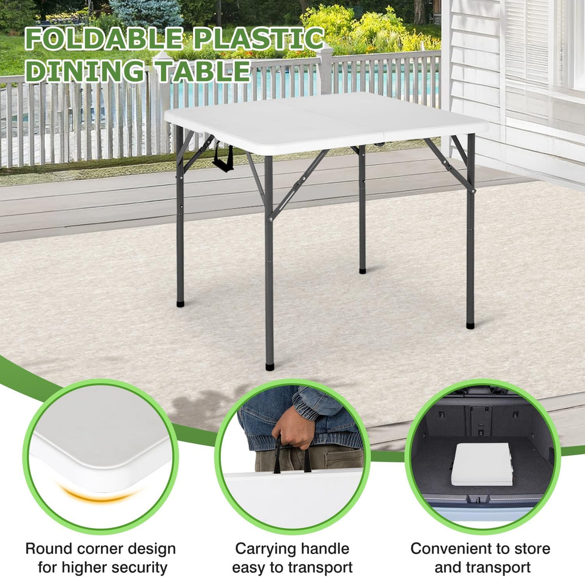 BestOffice | 6FT Folding Table | Black | Portable Plastic Table Father Jim Norris notebooks