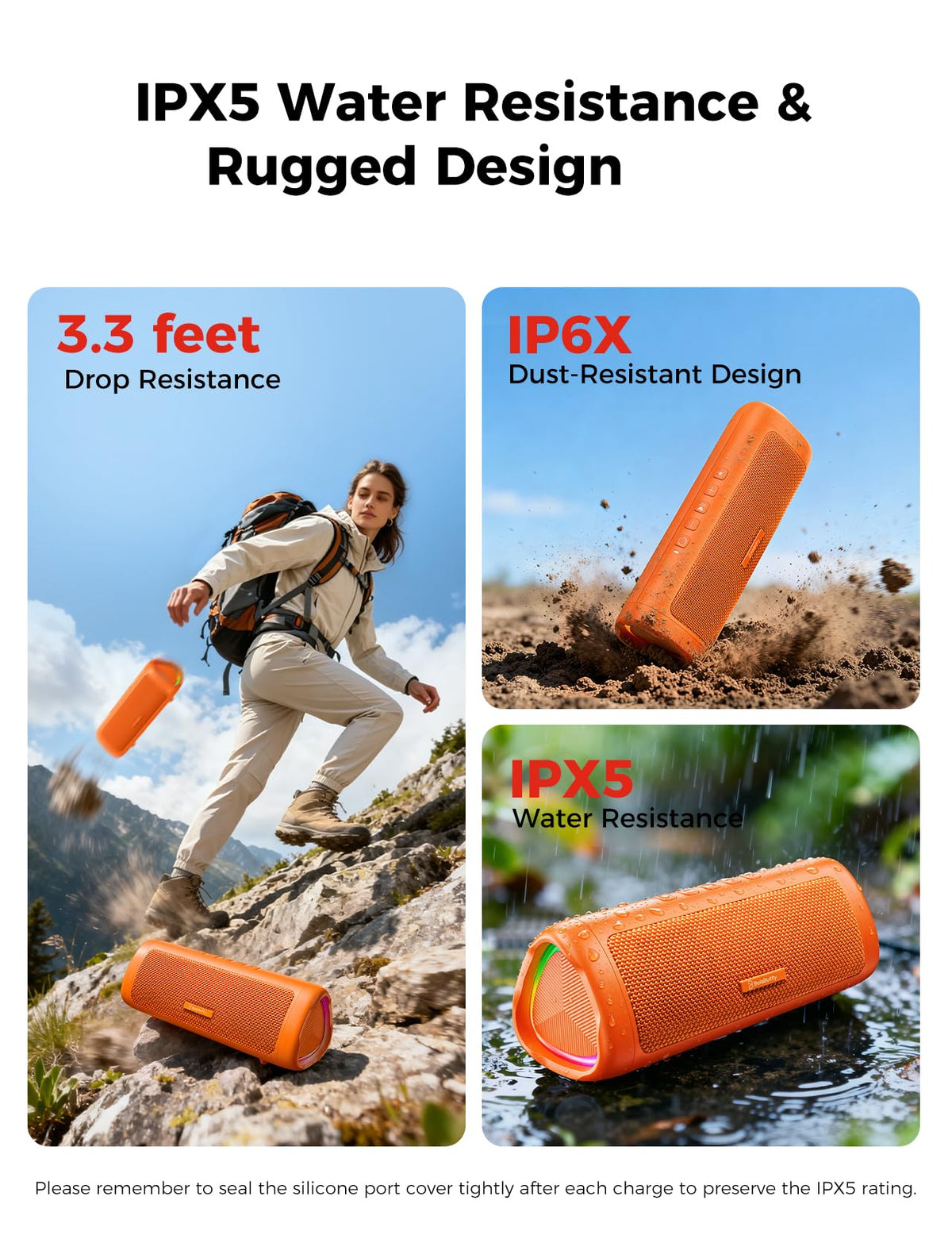 Bluetooth Speaker, 20W HD Sound, Portable Wireless, IPX5 Waterproof, Up to 24H Playtime, TWS Pairing, for Home/Party/Outdoor/Camping/Beach Essentials, Electronic Gadgets, Birthday Gift (Black) Father Jim Norris notebooks