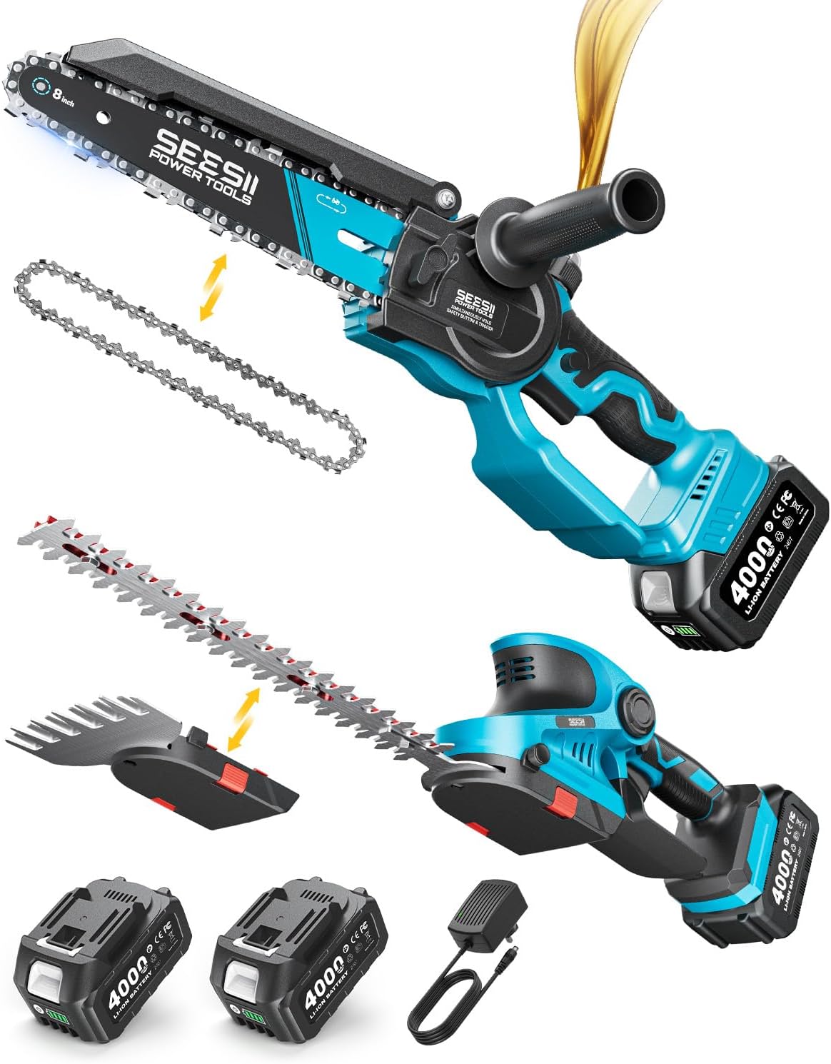 SEESII Flagship 8-Inch Cordless Mini Chainsaw, Upgraded Brushless Motor Father Jim Norris notebooks