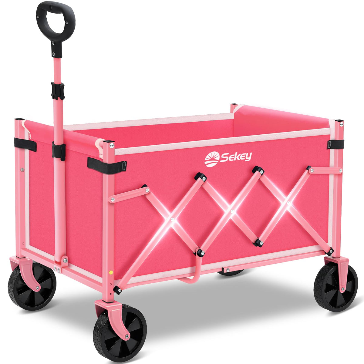 Sekey Lightweight Collapsible Wagon, 220 lb Capacity, Quick-Fold Cart Father Jim Norris notebooks
