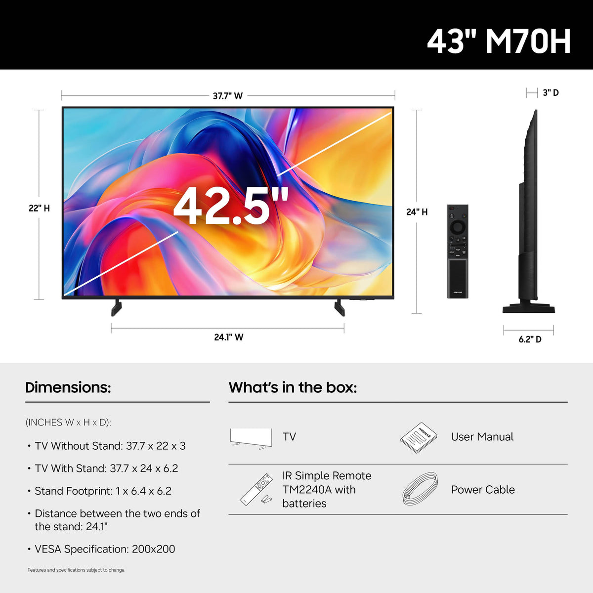 Samsung 55-Inch Class M70H Series, Mini LED, 4K, Smart TV, 2026 Model Father Jim Norris notebooks
