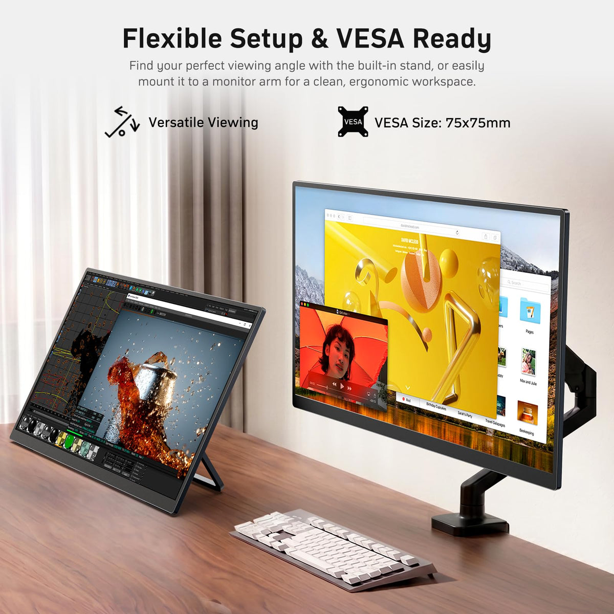 MNN 15.6" FHD 60Hz Portable Monitor USB-C HDMI IPS HDR Gaming Laptop Father Jim Norris notebooks