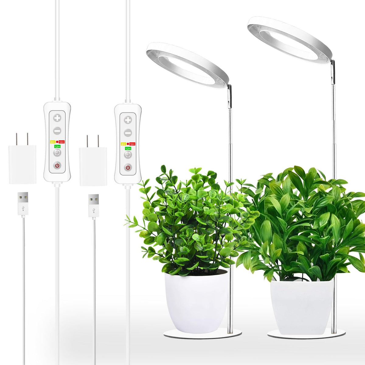 Yadoker 144 LEDs Full Spectrum Plant Grow Light for Indoor Plants,Height Adjustable, 6.3" Aluminum Housing,Automatic Timer with 8/12/16 Hours,10-Level Brightness,Black Plant Light with Base,2 Pack Father Jim Norris notebooks