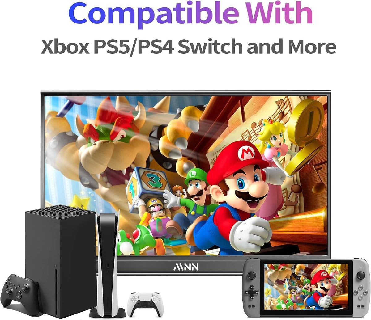 MNN 15.6" FHD 60Hz Portable Monitor USB-C HDMI IPS HDR Gaming Laptop Father Jim Norris notebooks
