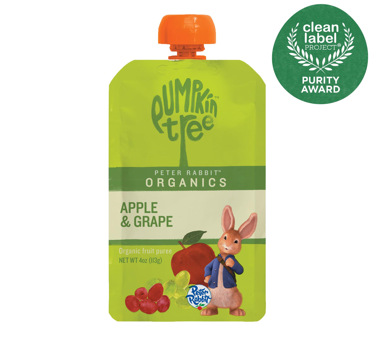 Pumpkin Tree Peter Rabbit Organics Strawberry and Banana Pure Fruit Snack, 4 Ounce (Pack of 10)