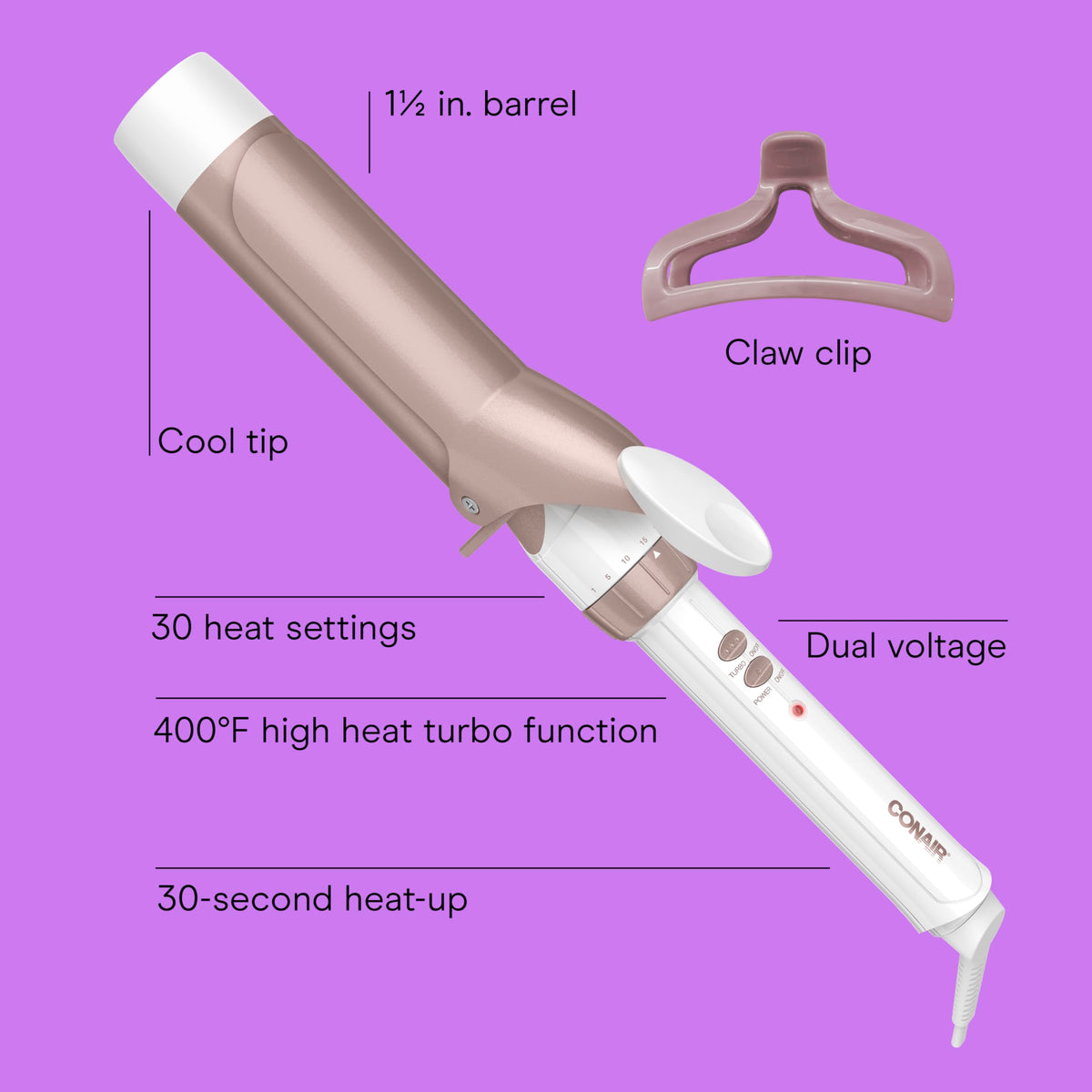 Conair Curling Iron, Double Ceramic, 1-in. Barrel, White/Rose Gold Father Jim Norris notebooks