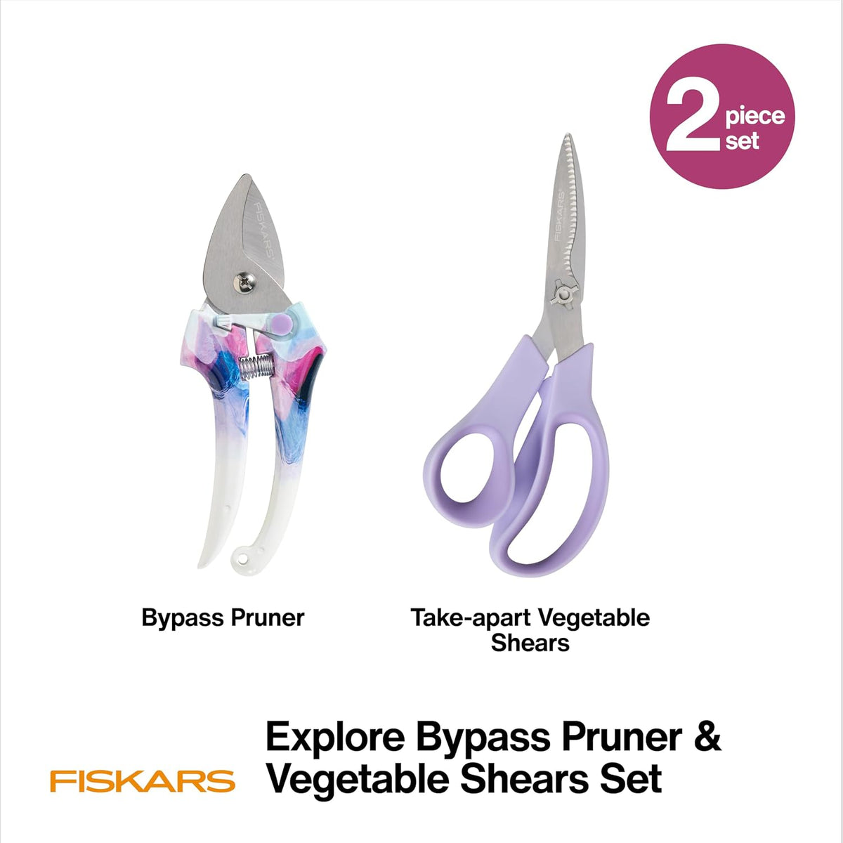 Fiskars 2-Piece Garden Tool Set, Pruning Shears & Vegetable Scissors Father Jim Norris notebooks