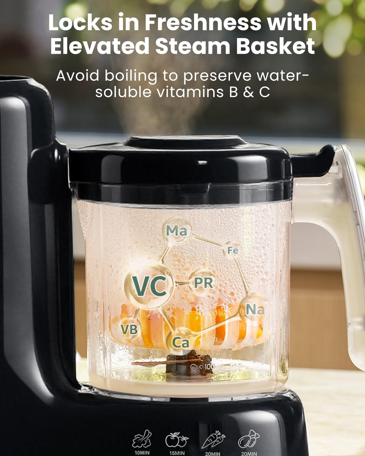 Grownsy Baby Food Maker, Steamer & Blender Baby Food Processor, White