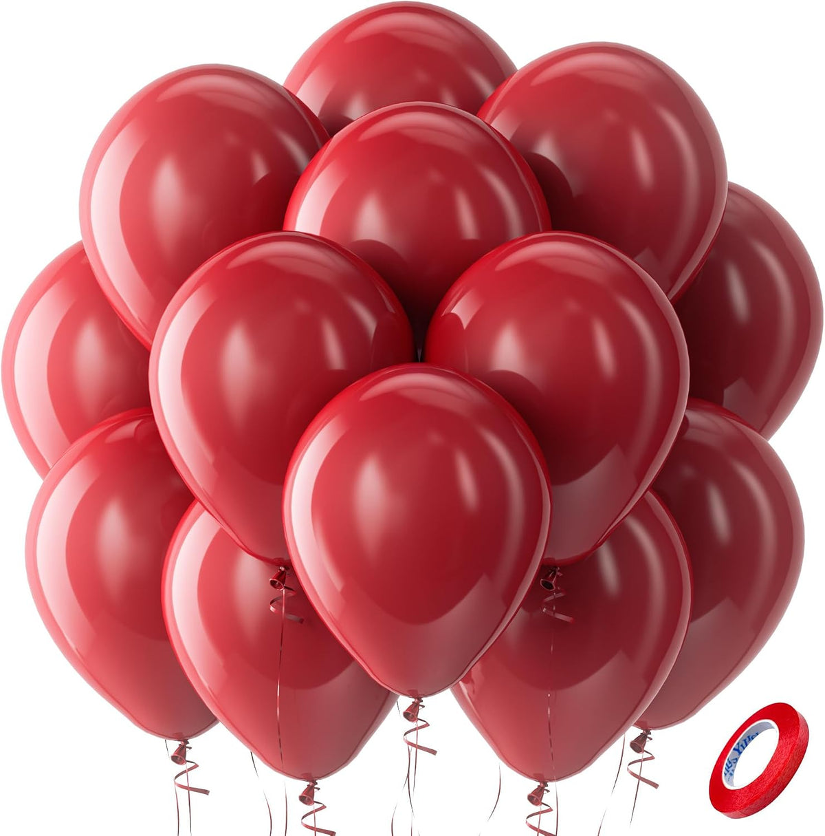 Bezente Assorted Latex Rainbow Balloons 100 Pack 12 inch