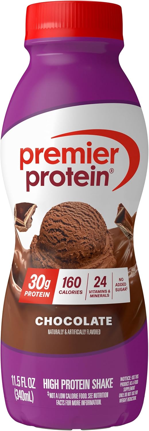 Premier Protein 30g High Protein Shake, Chocolate, 12 Pack