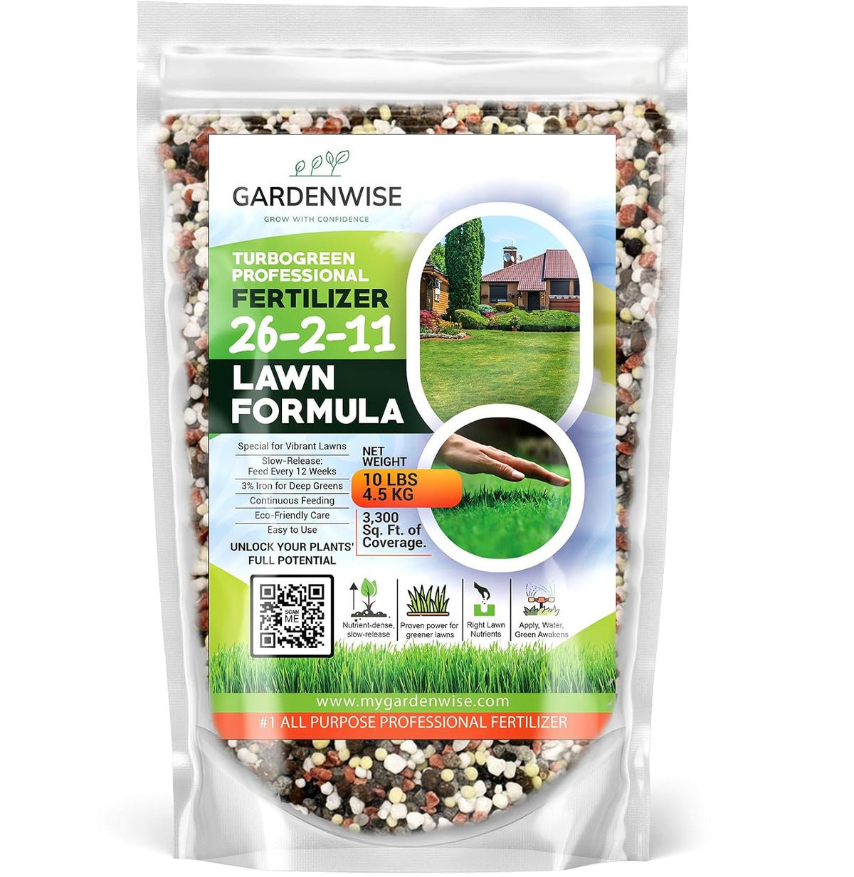 GARDENWISE 6-3-0 All-Purpose Professional Eco-Friendly Slow-Release Nitrogen Fertilizer with Iron & Calcium,Non-Burning, Enhances Soil Structure,for Indoor&Outdoor Plants,Vegetable Gardens (2 QUARTS) Father Jim Norris notebooks