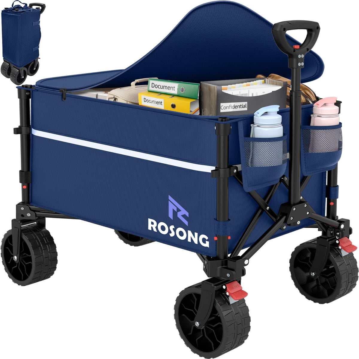 ROSONG Collapsible Wagon Cart with Wheels Foldable - Folding Utility Heavy Duty Wagons Carts for Grocery Sports Garden Shopping Camping Wheelbarrows (Pink, 120L) Father Jim Norris notebooks