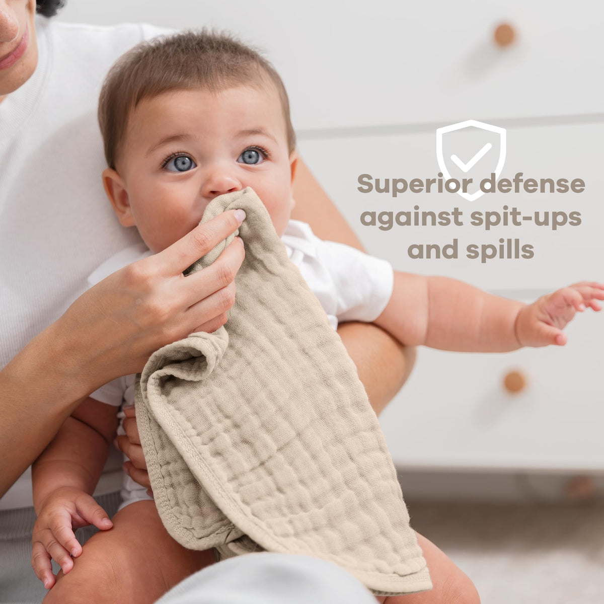 Comfy Cubs Muslin Burp Cloths 20x10" 10 Pack, Baby Burp Cloths - Multi
