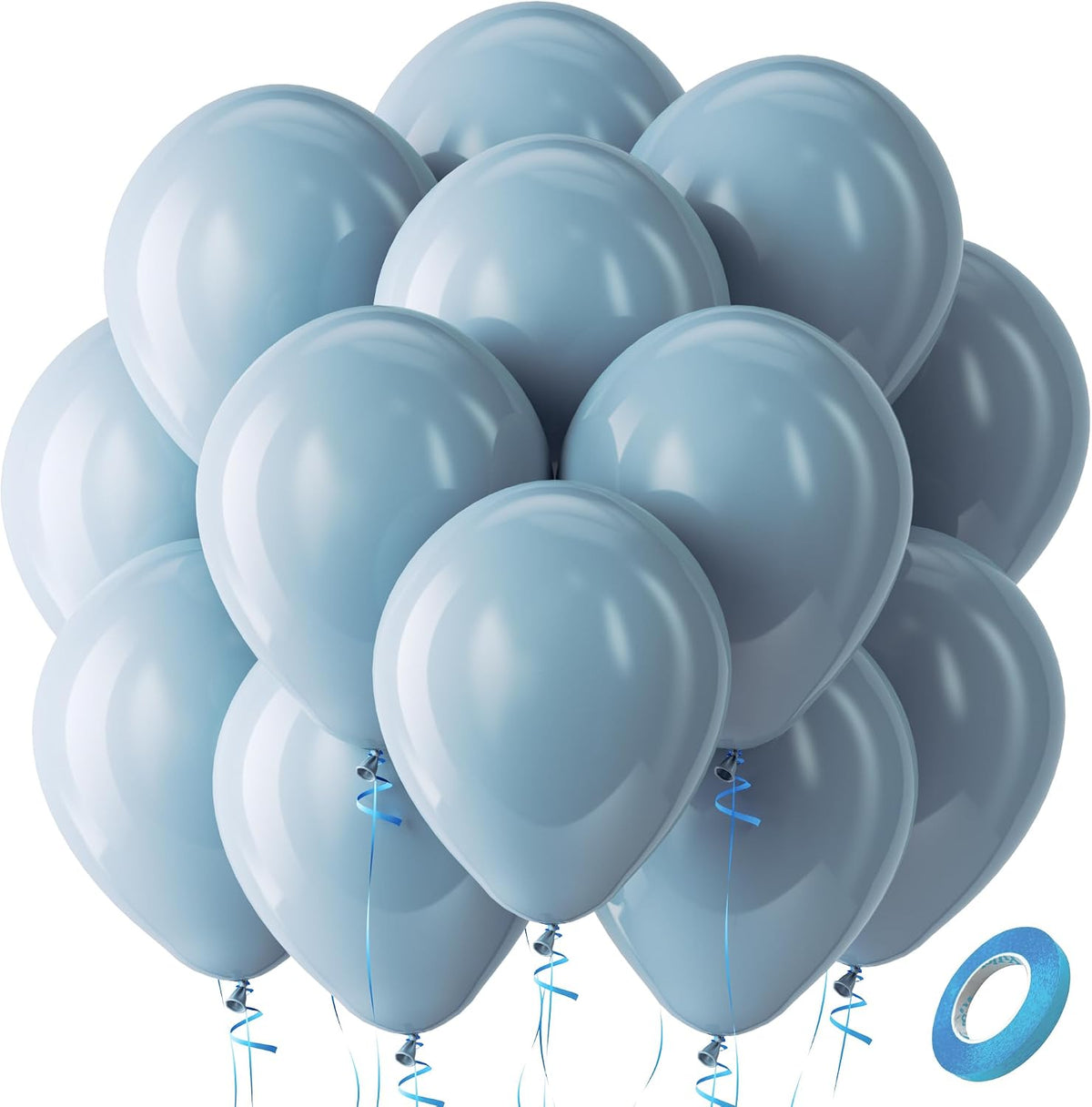 Bezente Assorted Latex Rainbow Balloons 100 Pack 12 inch