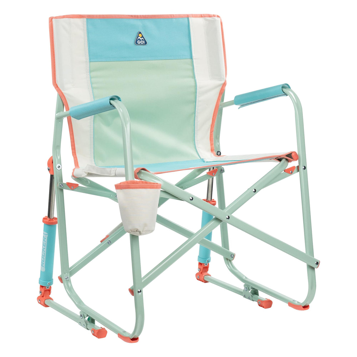 GCI Outdoor Freestyle Rocker XL with Side Table Camping Chair | Portable Folding Rocking Chair with Solid, Durable Armrests, Drink Holder & Comfortable Backrest — Black Father Jim Norris notebooks