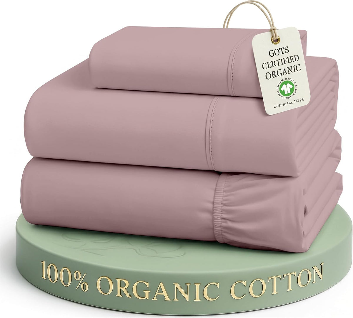 LANE LINEN California King Sheets 100% Organic Cotton 4pc Percale - White