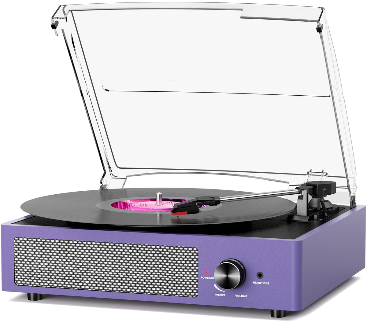 Vinyl Record Player Turntable with Built-in Bluetooth Receiver & 2 Stereo Speakers, 3 Speed 3 Size Portable Retro Record Player for Entertainment and Home Decoration Father Jim Norris notebooks