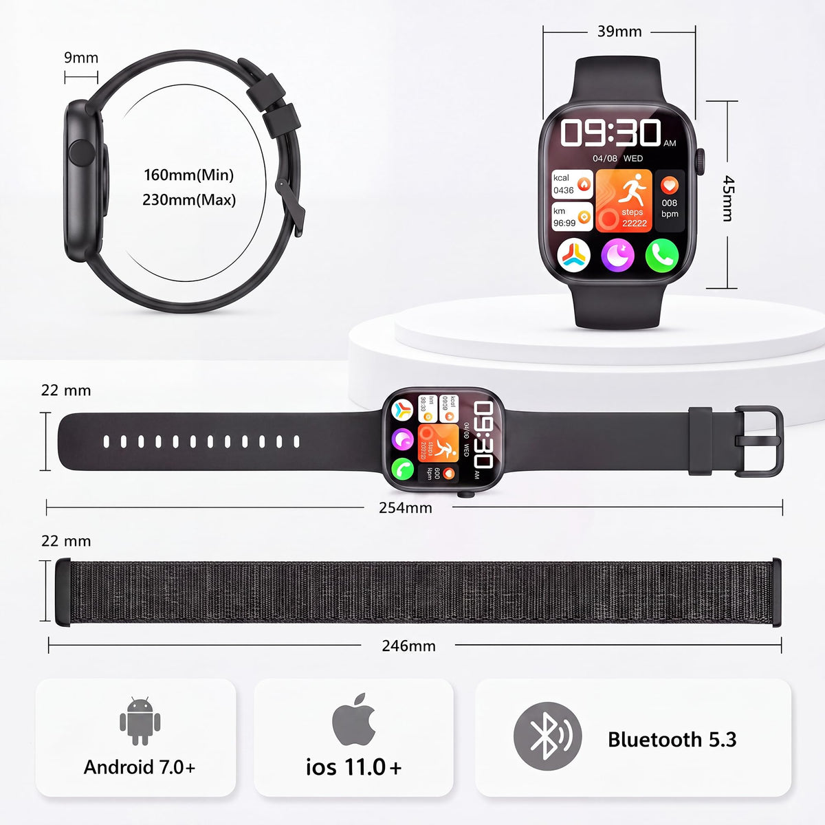 Smart Watch for Women, 1.83"HD Fitness Trackers with Answer/Calls, 2 Bands Father Jim Norris notebooks