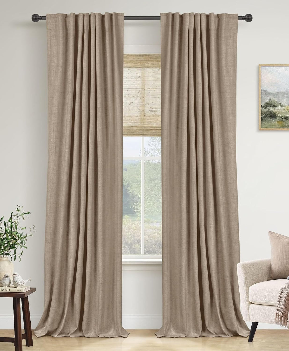 Blush Pink Total Blackout Sliding Door Curtains 96 Inches Long