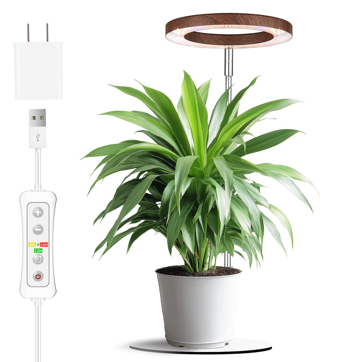 Yadoker 144 LEDs Full Spectrum Plant Grow Light for Indoor Plants,Height Adjustable, 6.3" Aluminum Housing,Automatic Timer with 8/12/16 Hours,10-Level Brightness,Black Plant Light with Base,2 Pack Father Jim Norris notebooks