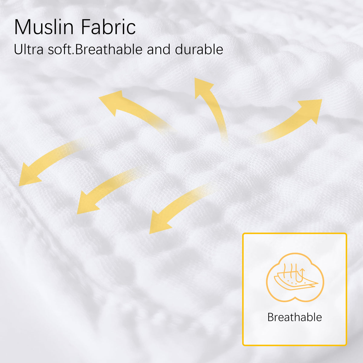 Lovely Care 12 Pack Muslin Burp Cloths 100% Cotton Muslin Cloths Large 20''x10'' Extra Soft and Absorbent Baby Burping Cloth - White
