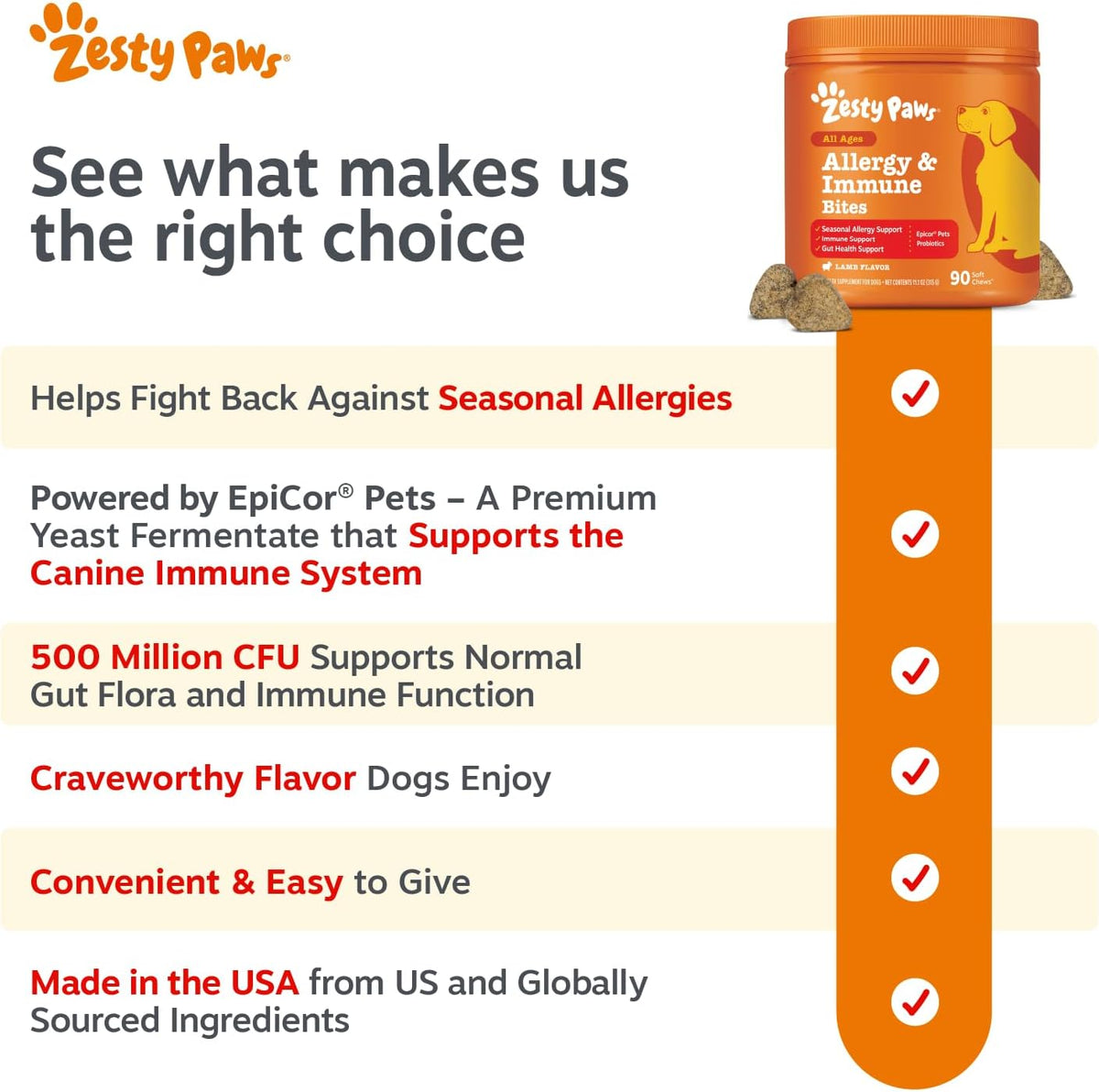 Zesty Paws Dog Allergy Chews - Dog Allergy Relief, Lamb, 90 Ct Father Jim Norris notebooks