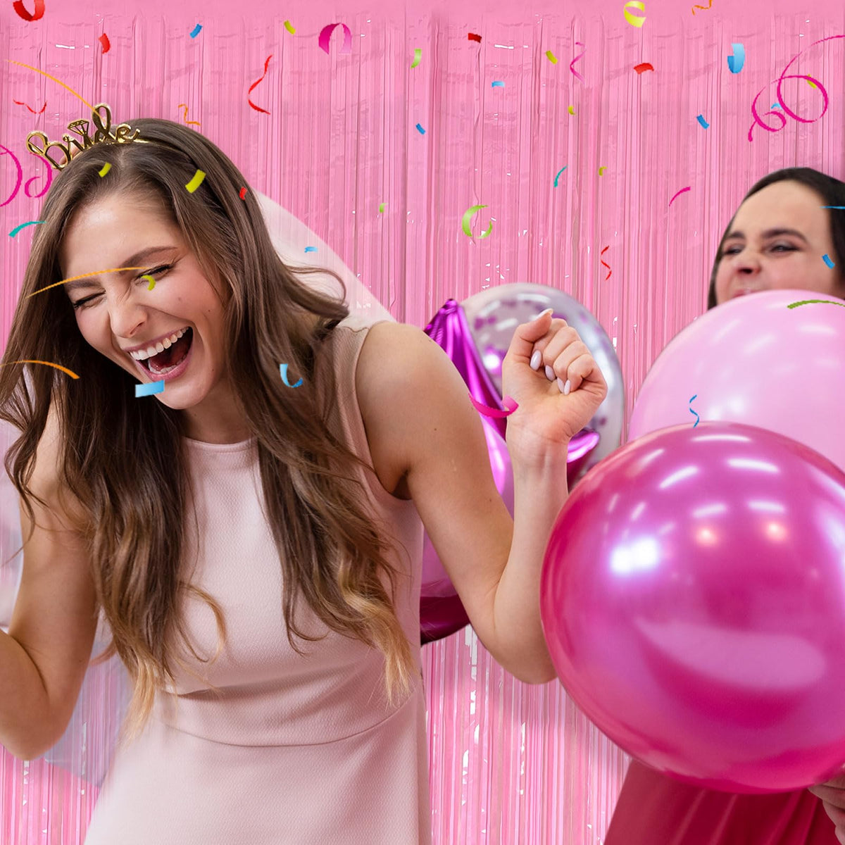 2 Pack Blue Party Decorations Ocean Party Decor Supplies Blue Party Streamers Birthday Decorations Tinsel Foil Fringe Curtains Photo Booth Props Celebration Decorations