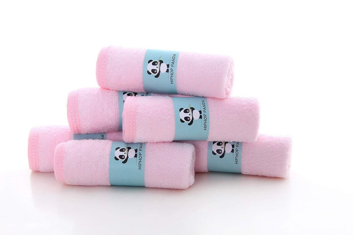 HIPHOP PANDA Ultra Soft Baby Washcloths, 2-Layer Absorbent Wash Cloths