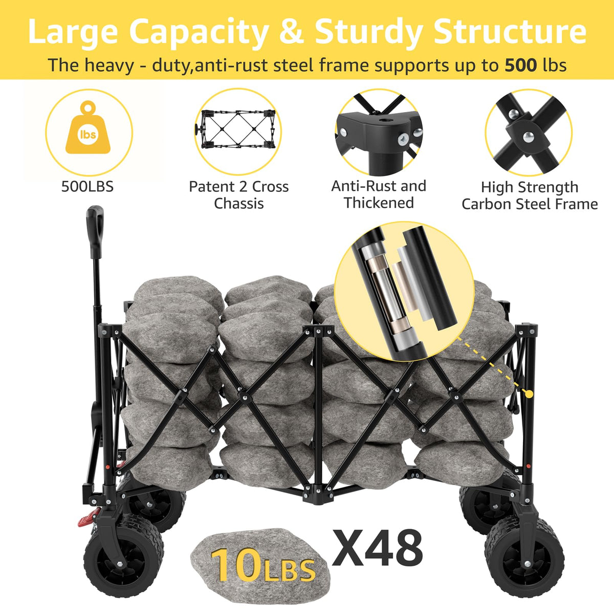 ROSONG Collapsible Wagon Cart with Wheels Foldable - Folding Utility Heavy Duty Wagons Carts for Grocery Sports Garden Shopping Camping Wheelbarrows (Pink, 120L) Father Jim Norris notebooks