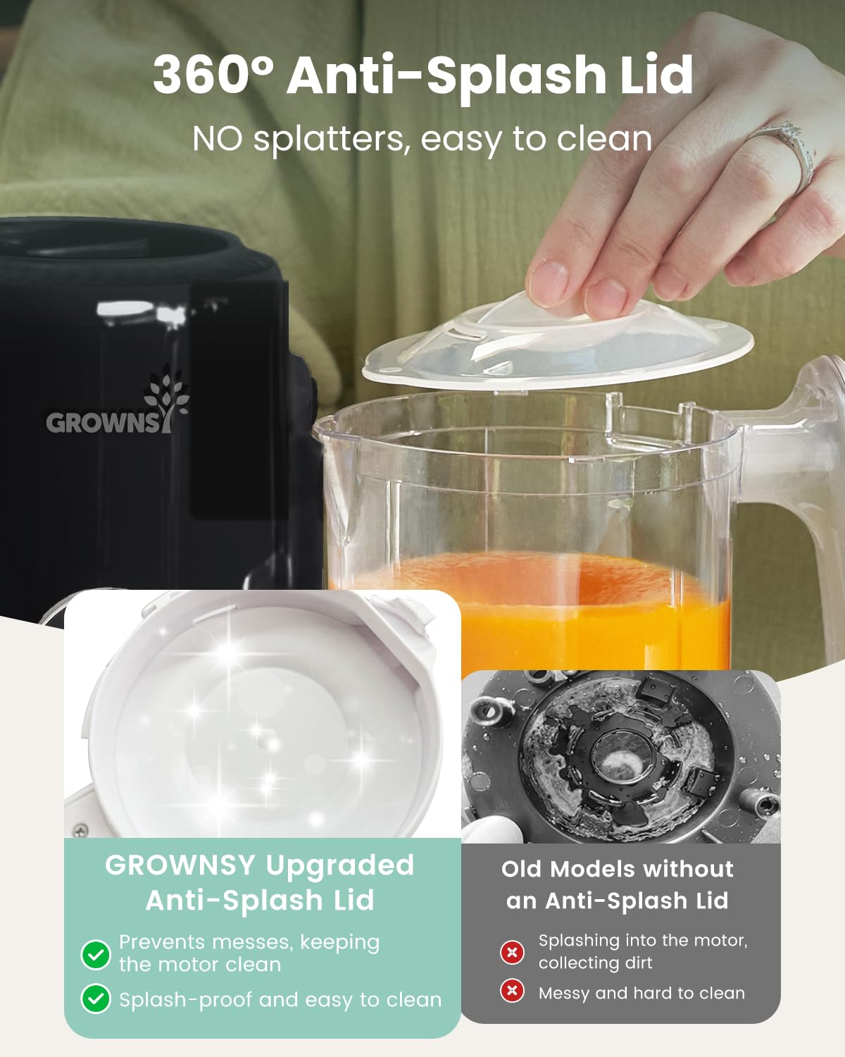 Grownsy Baby Food Maker, Steamer & Blender Baby Food Processor, White