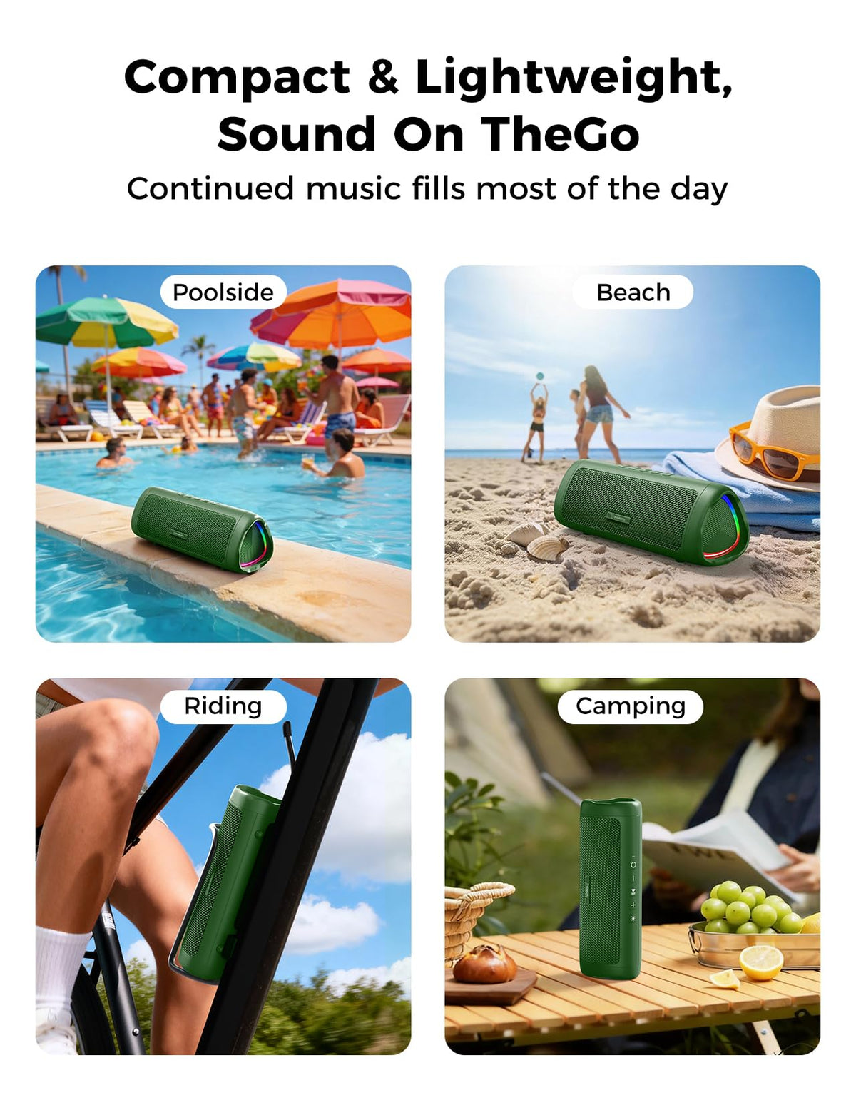 Bluetooth Speaker, 20W HD Sound, Portable Wireless, IPX5 Waterproof, Up to 24H Playtime, TWS Pairing, for Home/Party/Outdoor/Camping/Beach Essentials, Electronic Gadgets, Birthday Gift (Black) Father Jim Norris notebooks