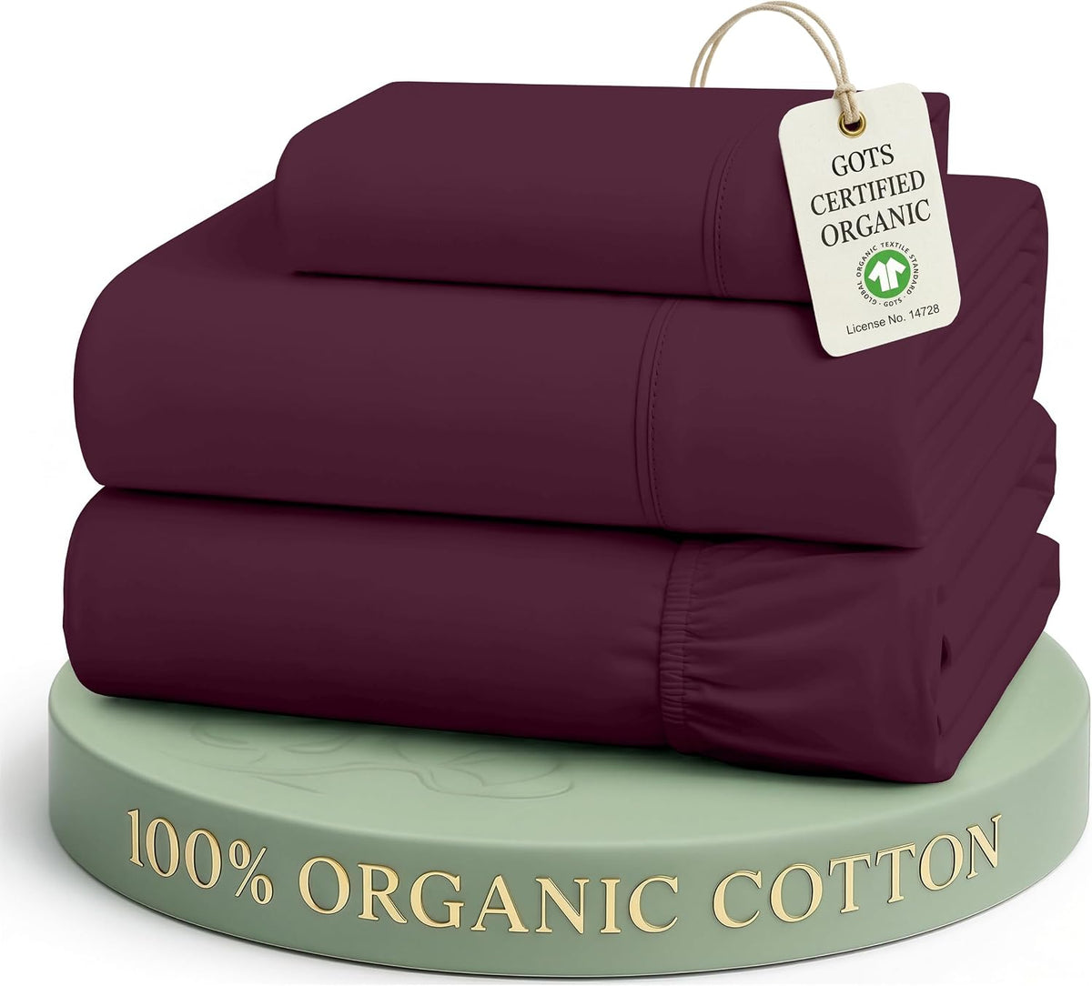 LANE LINEN California King Sheets 100% Organic Cotton 4pc Percale - White